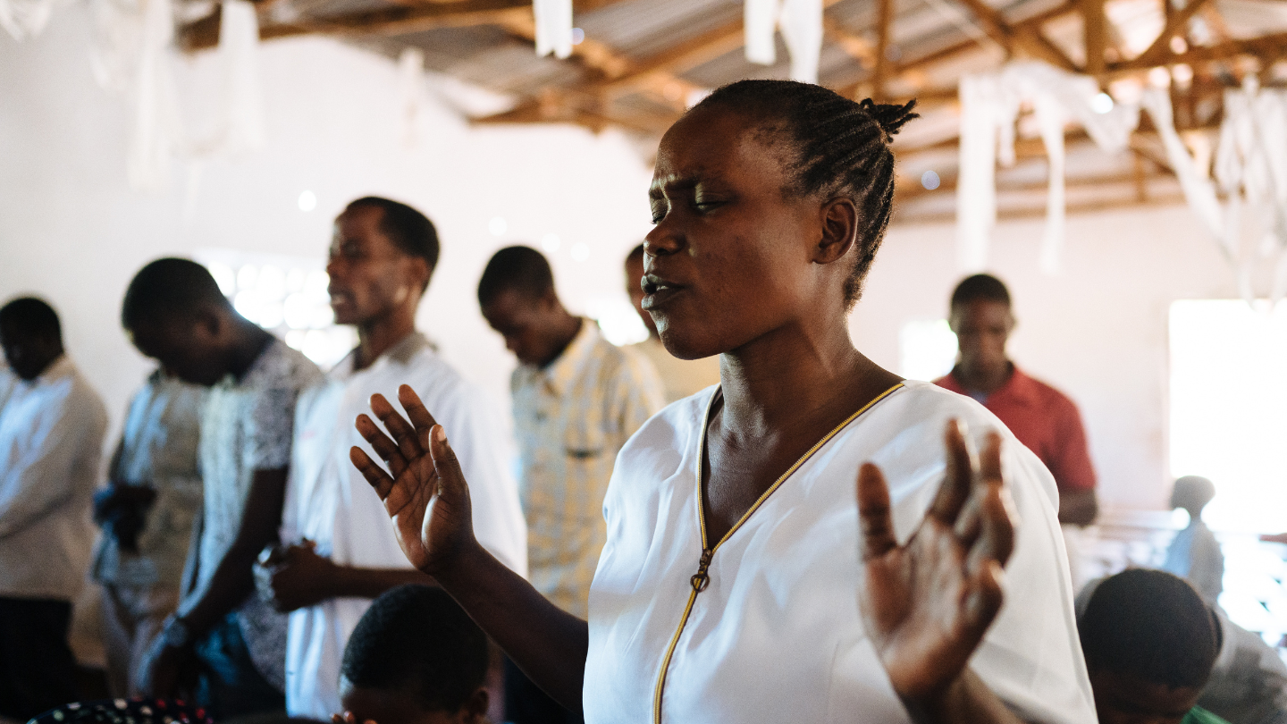Sunday morning service at Holiness Revival Church (Pastor Christopher Nota), William Village.
